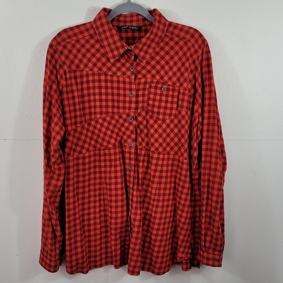Woolrich Plaid Button Front Womens Shirt Top Sz 2XL - Picture 1 of 15